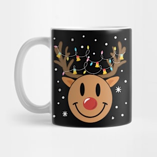 Christmas Reindeer Smile Face Mug